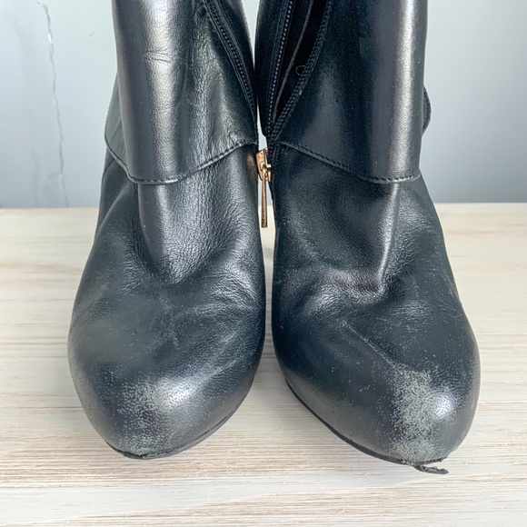 Jessica Simpson Black Heeled Zip Up Booties - Picture 5 of 11